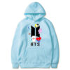 Beautiful light blue BTS hoodie