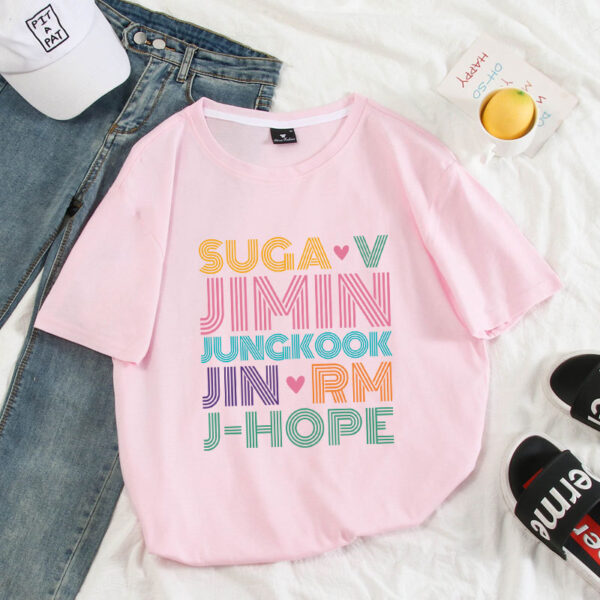 Pink summer BTS t shirt
