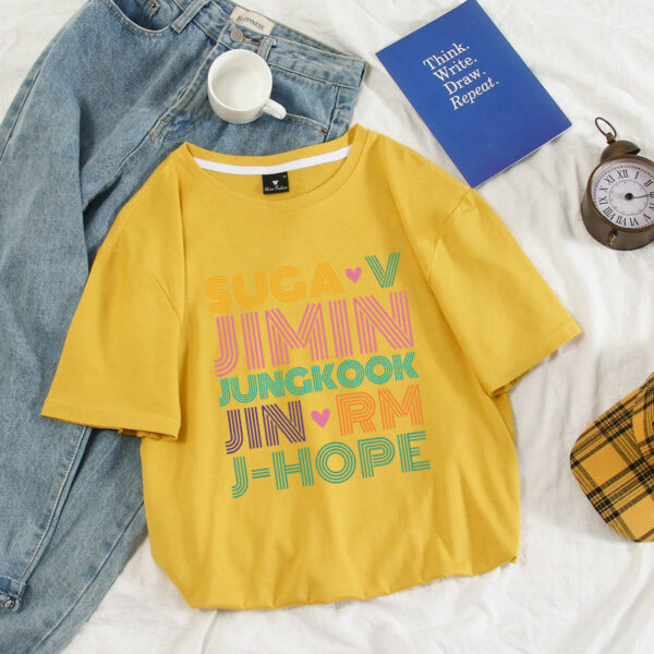 Yellow summer BTS t shirt